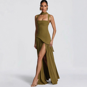 Scarf-Strap Tie-Detail Dress