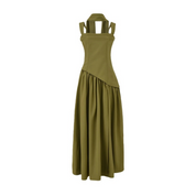 Scarf-Strap Tie-Detail Dress