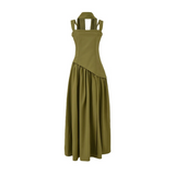 Scarf-Strap Tie-Detail Dress