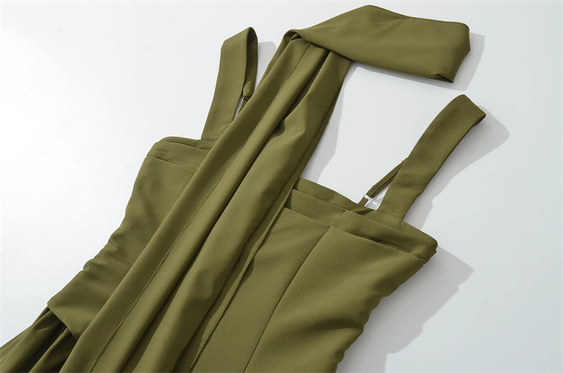 Scarf-Strap Tie-Detail Dress