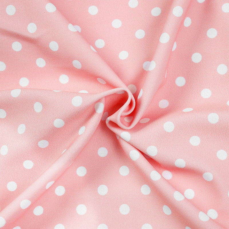 Pink Polka-Dot Tie-Strap Floral Swimsuit