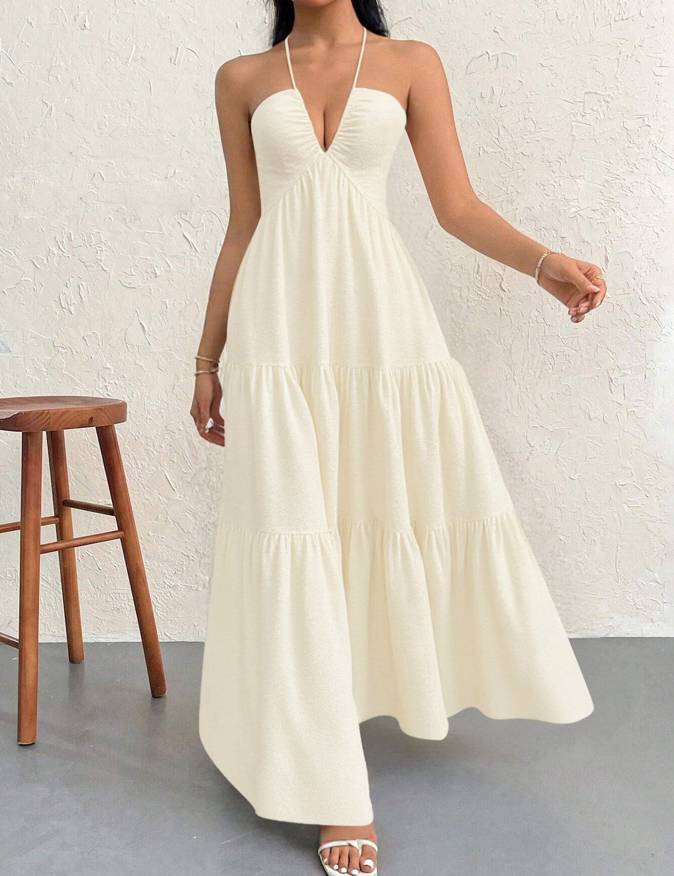 V-neck_vacation-style_beach_sundress_White_1.png