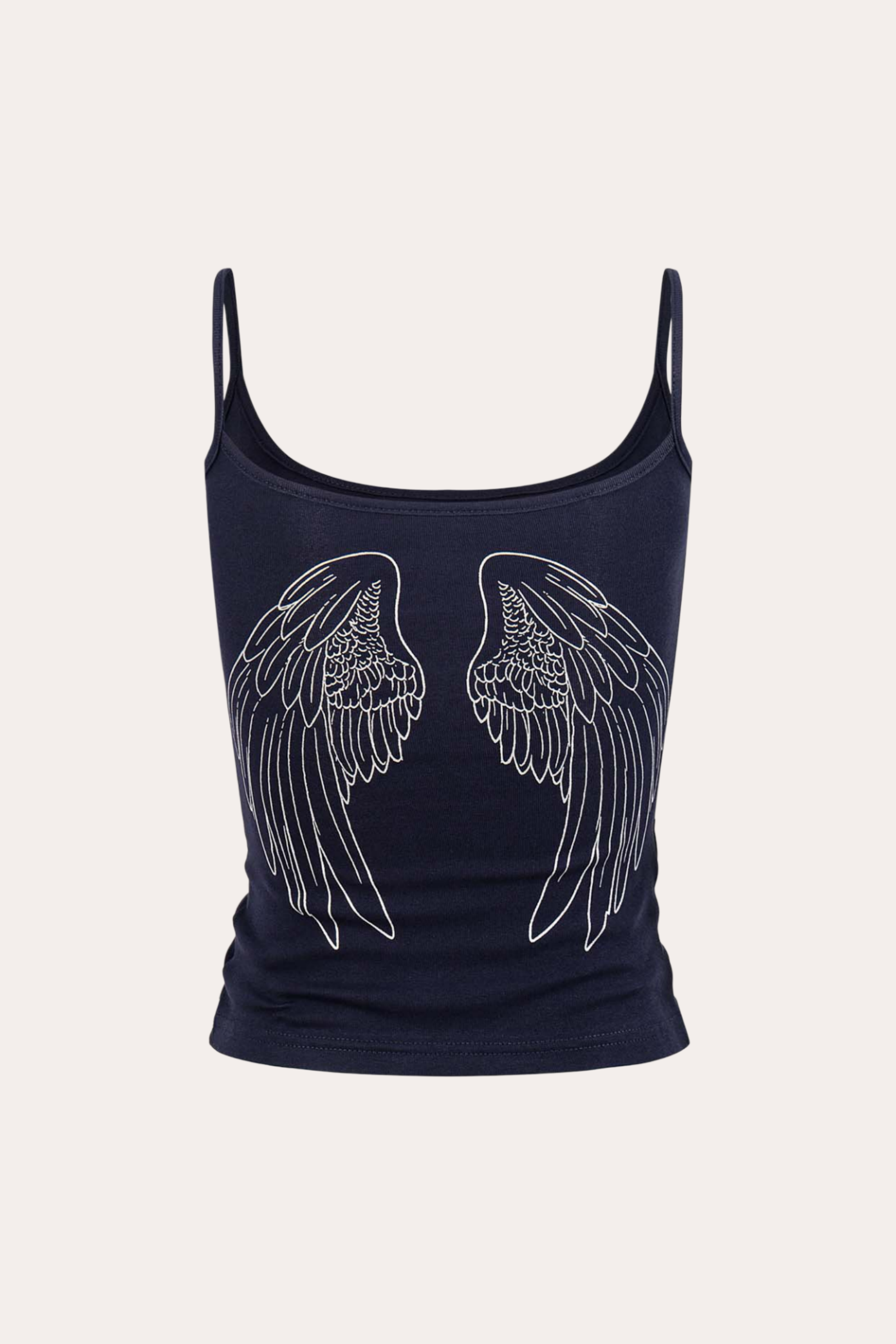 Angel Wing Graphic Scoop Neck Cami Top