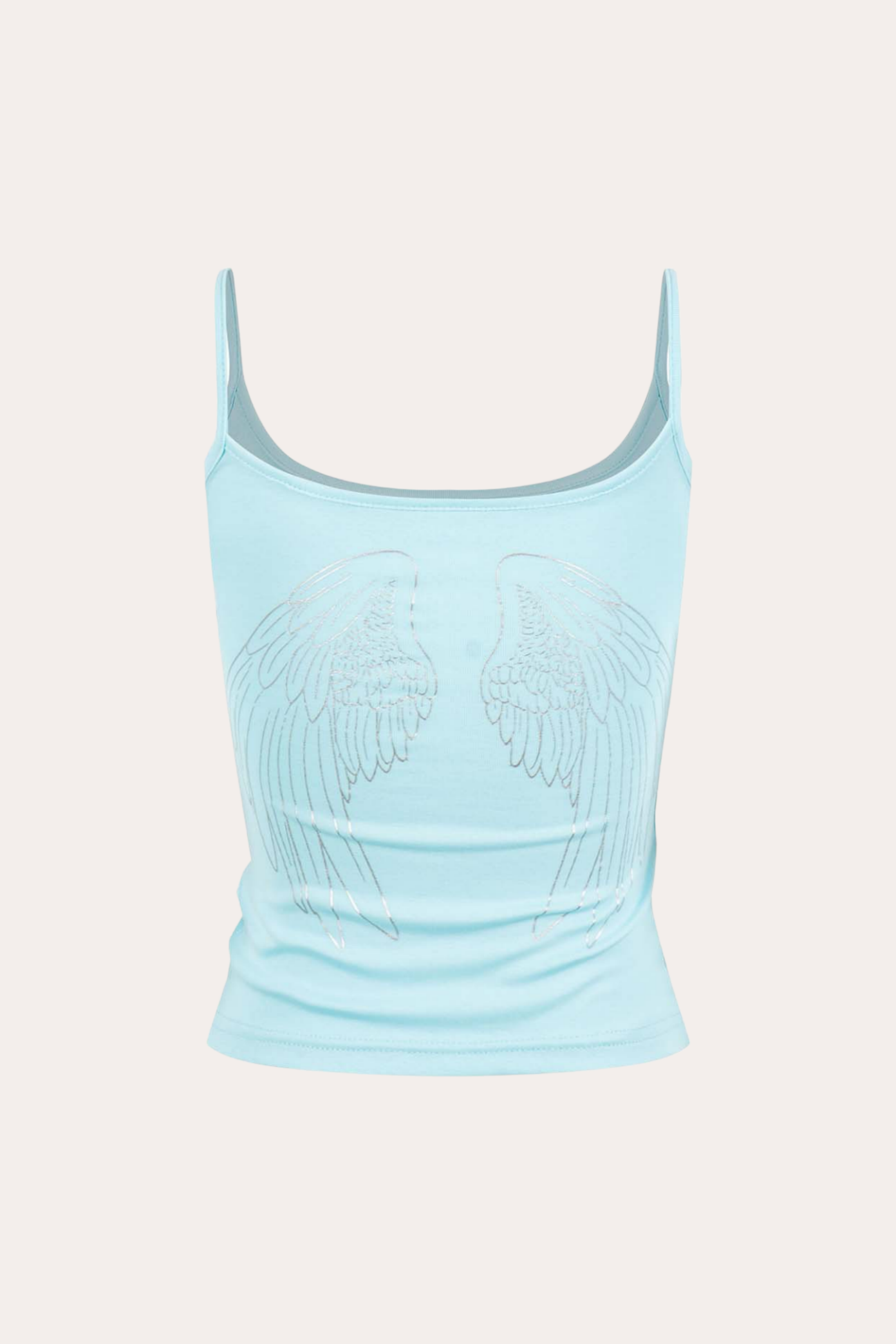 Angel Wing Graphic Scoop Neck Cami Top
