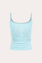 Angel Wing Graphic Scoop Neck Cami Top