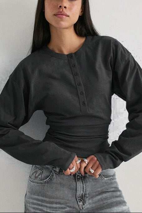 Henley Long Sleeve Top