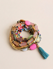 Boho Multi-Layer Tassel Beaded Bracelet
