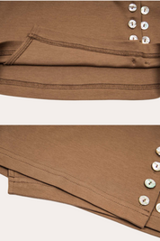 Button Side Asymmetric Hem Cami Crop Top