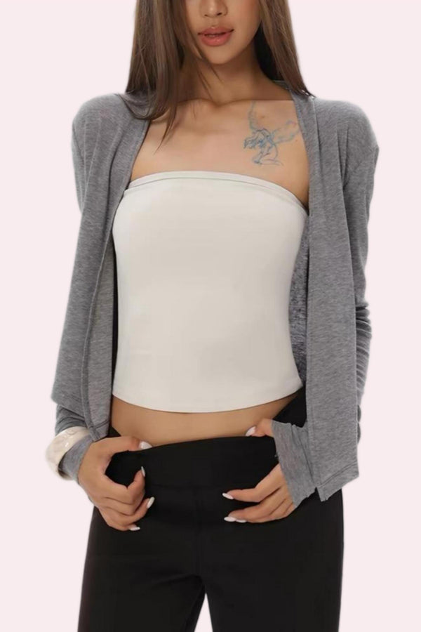 Casual Long Sleeve Knit Cardigan Top