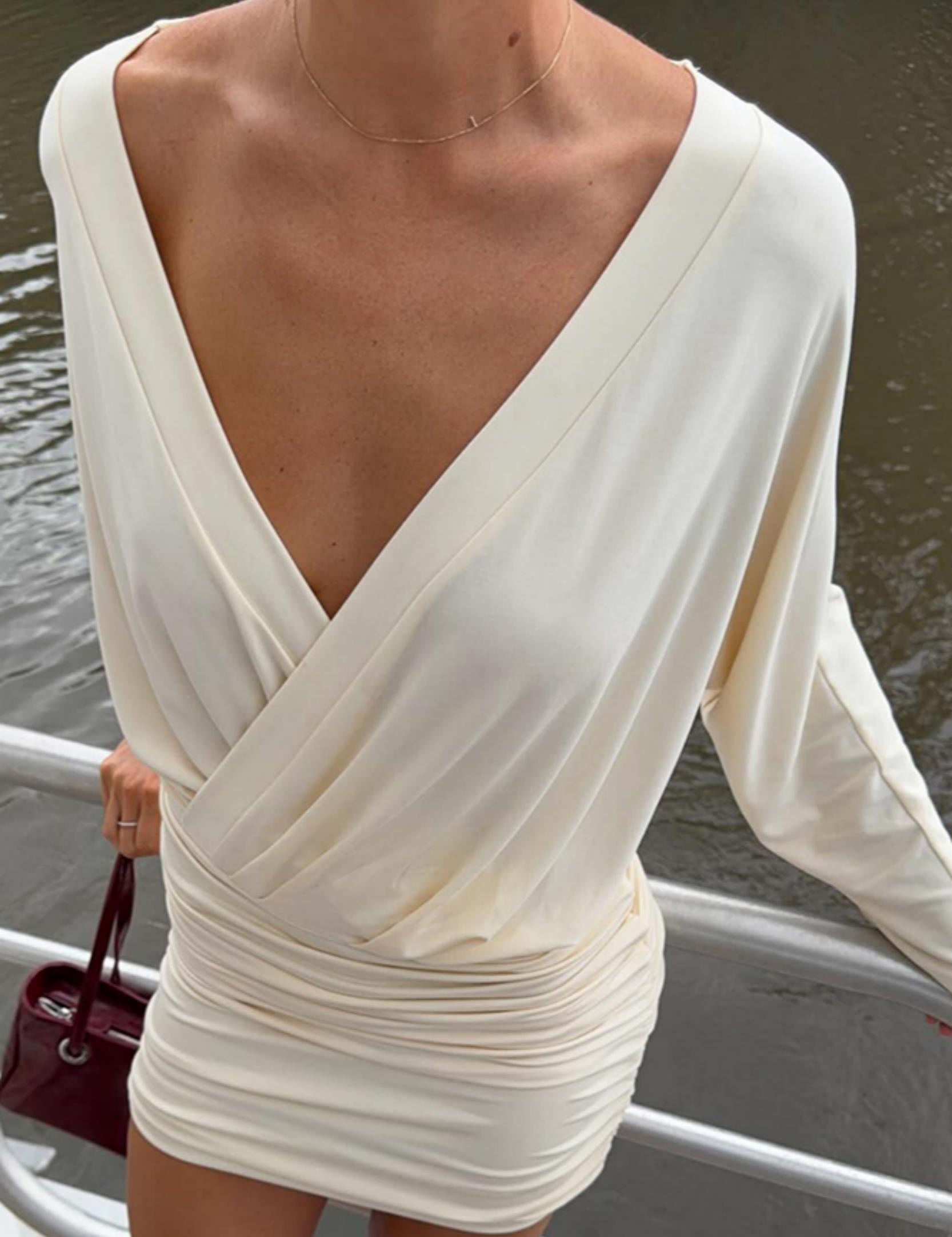 cream-draped-deep-v-neck-ruched-mini-dressZorashe-MND031-2.jpg
