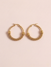 Geometric Mesh Textured Hoop Earrings