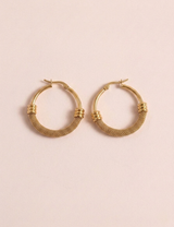 Geometric Mesh Textured Hoop Earrings