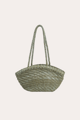 Handwoven Leather Basket Tote Bag