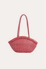 Handwoven Leather Basket Tote Bag