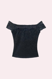 Lace Cutout Off Shoulder Top