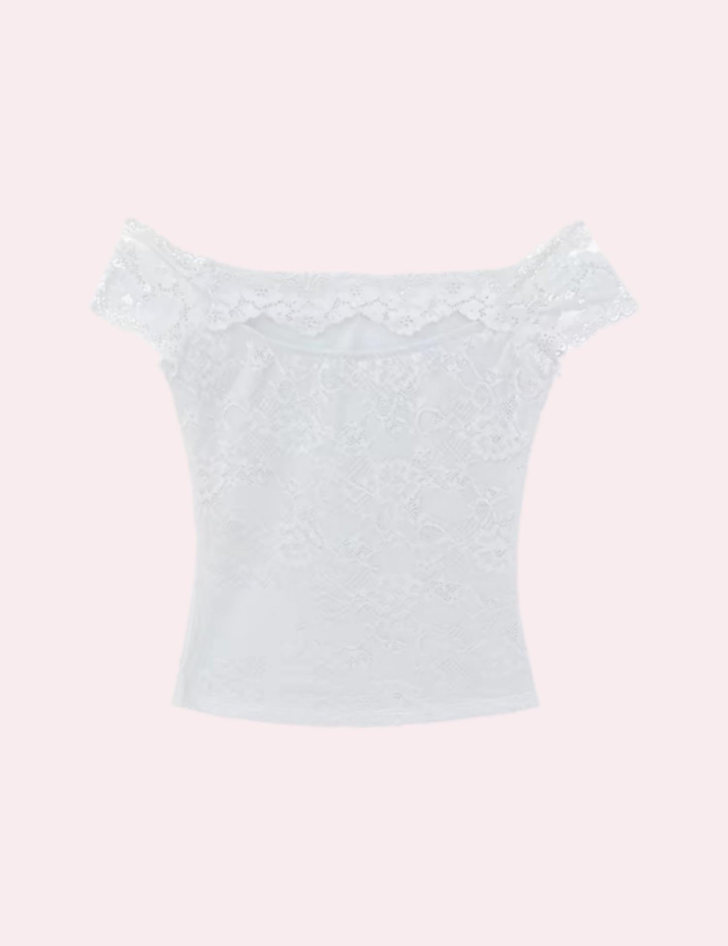 Lace Cutout Off Shoulder Top