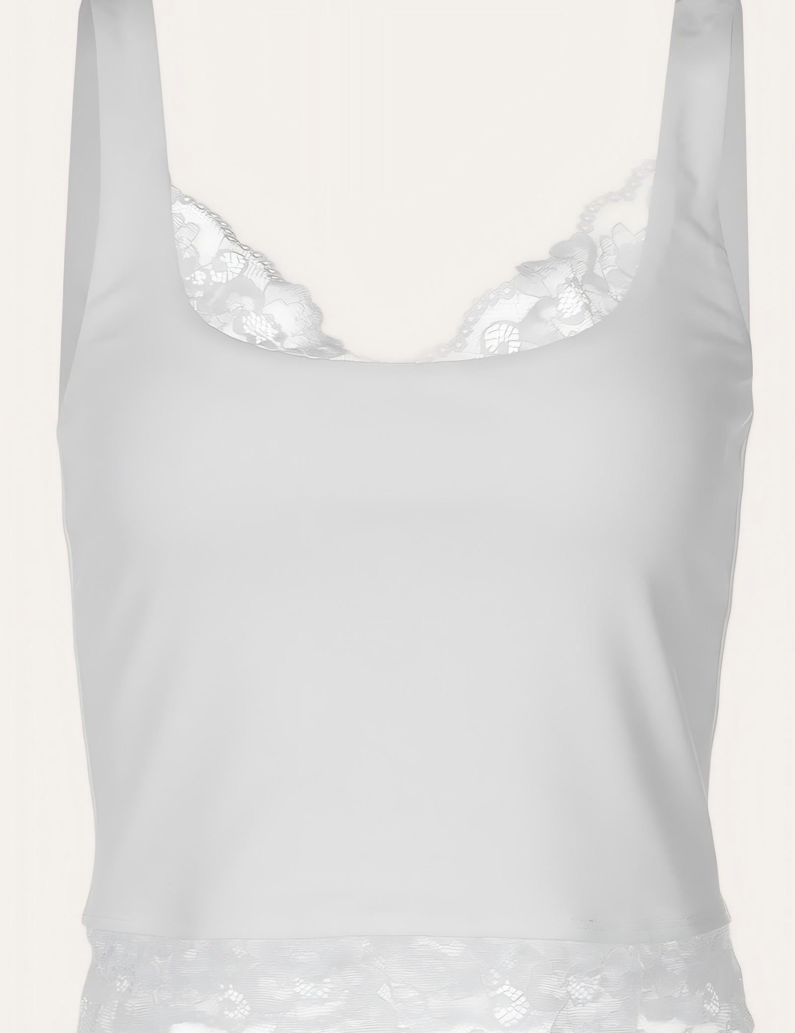 Lace Trim Scoop Neck Tank Top