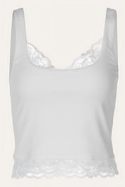 Lace Trim Scoop Neck Tank Top