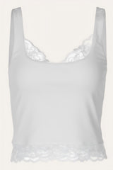 Lace Trim Scoop Neck Tank Top
