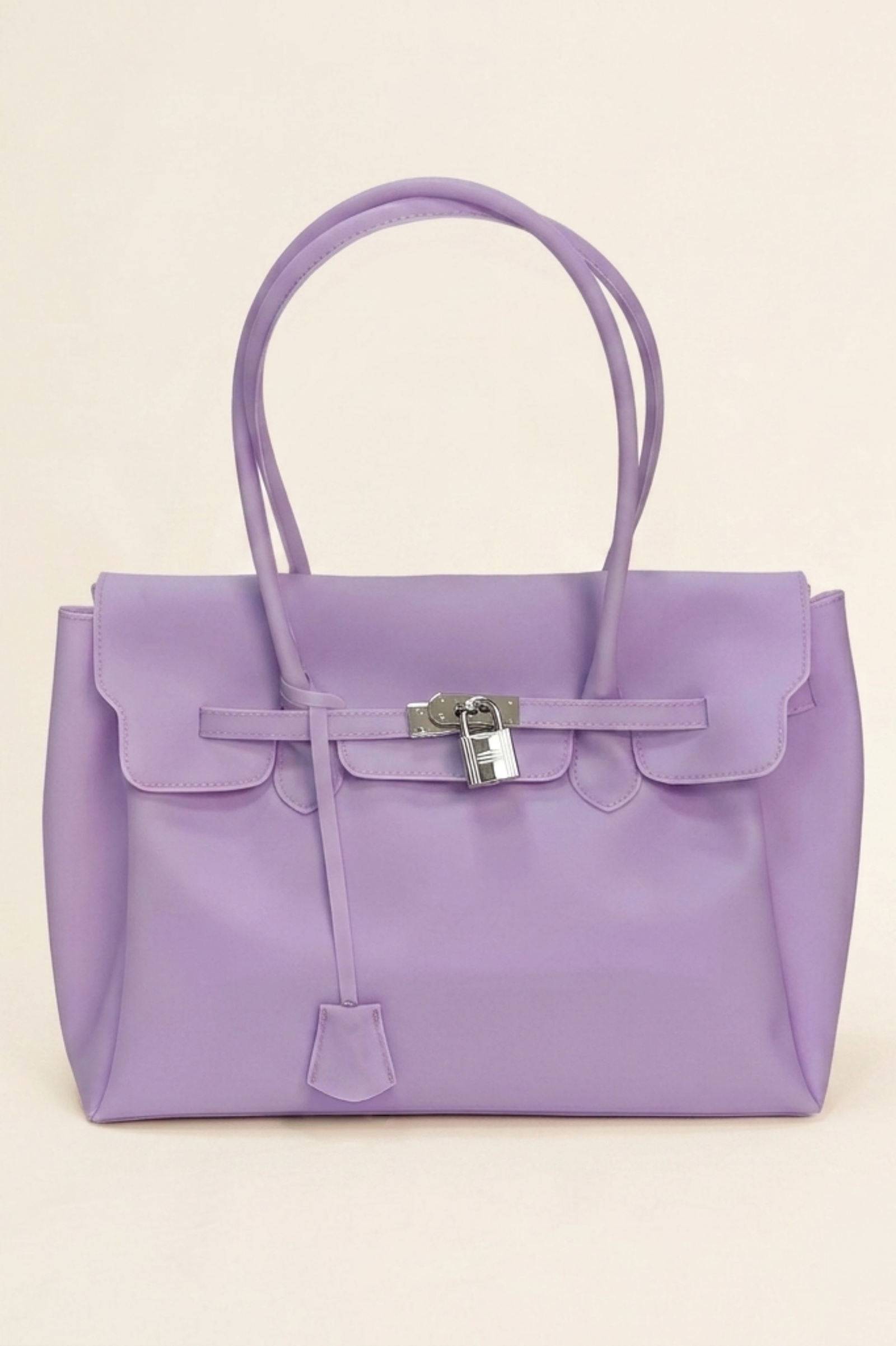 Lavender Jelly Tote Bag Waterproof Clear Shoulder Purse