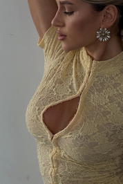 Lemon Lace Two-Piece Set