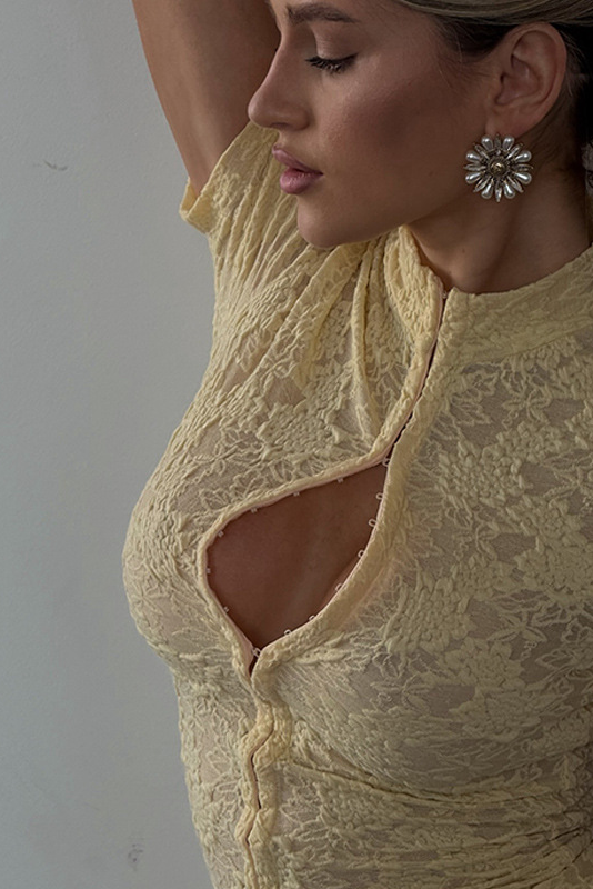 Lemon Lace Two-Piece Set