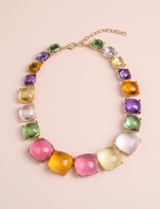 Multicolor Glass Statement Necklace