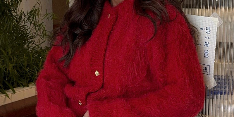 red-fluffy-fuzzy-cropped-cardigan-gold-button-2.jpg