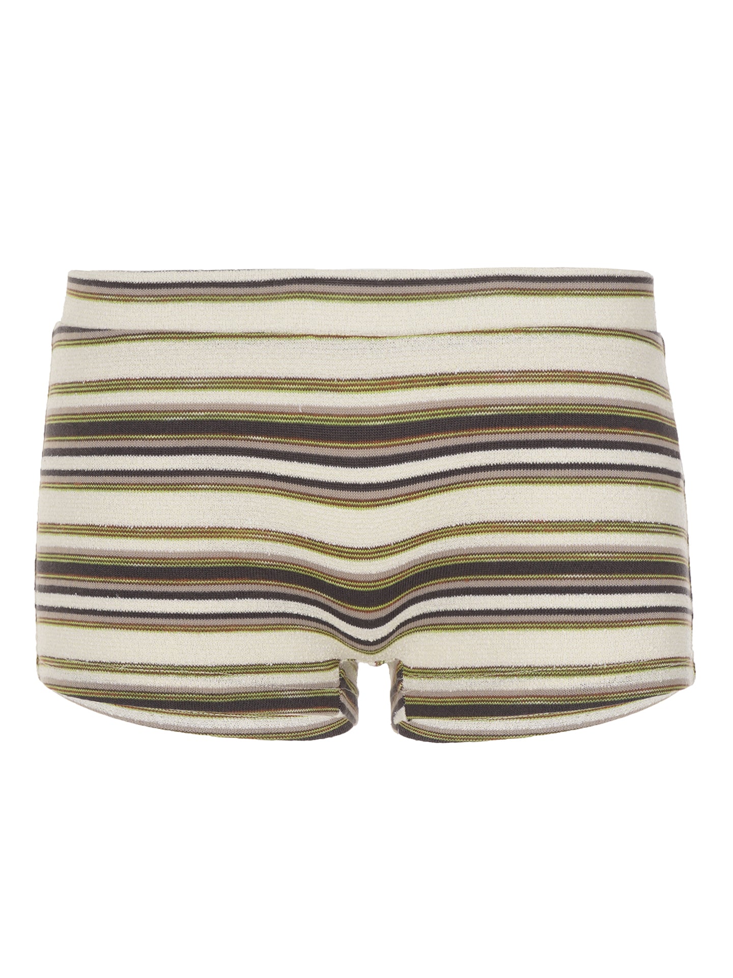 Retro Striped Knit  Beach Resort Wear Booty Shorts