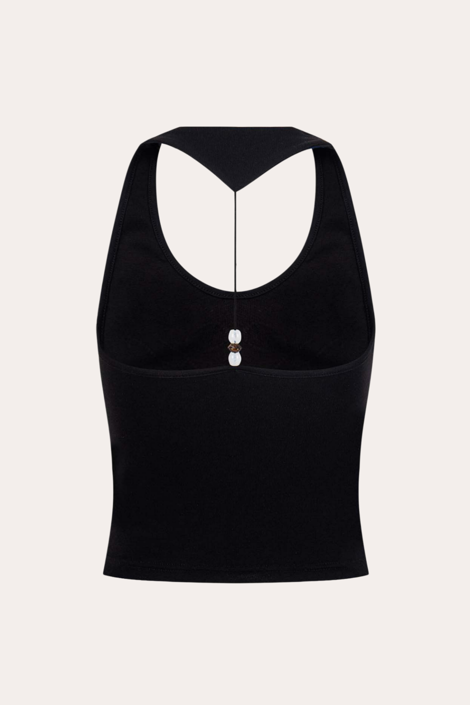 Rhinestone Letter Graphic Halter Crop Tank Top