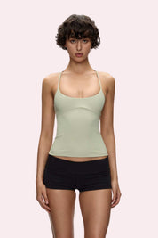 Light Green Strappy Backless Cami Top