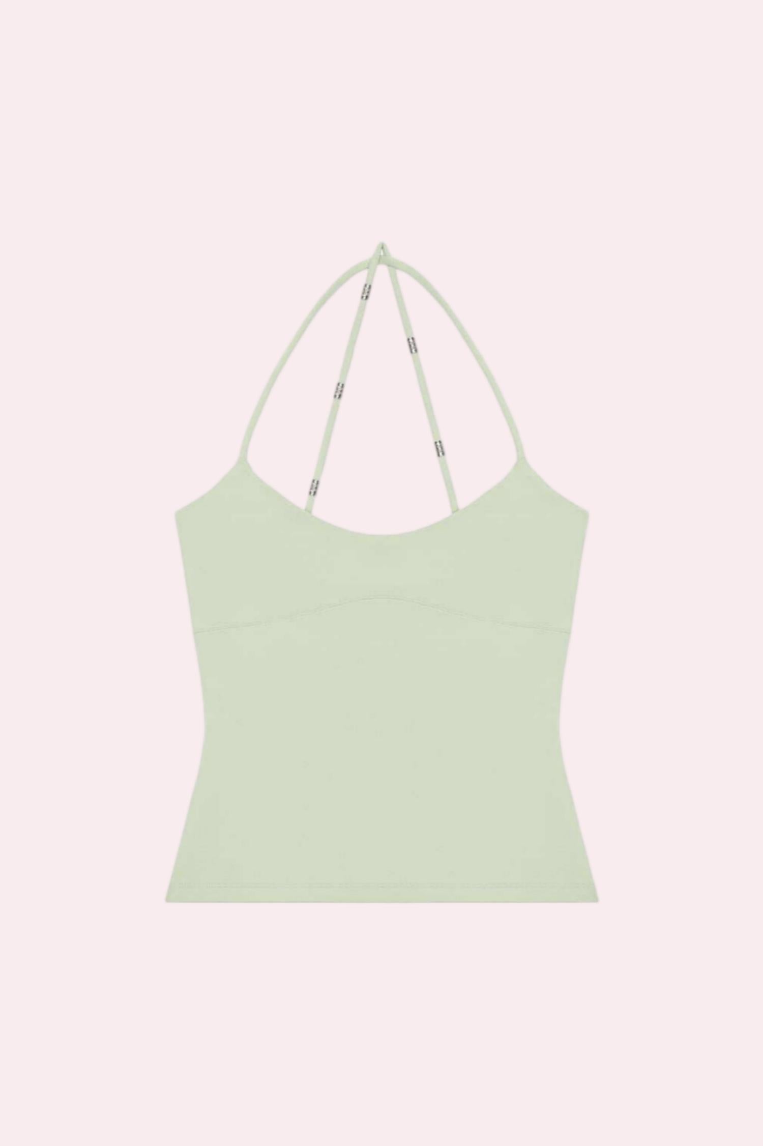 Light Green Strappy Backless Cami Top