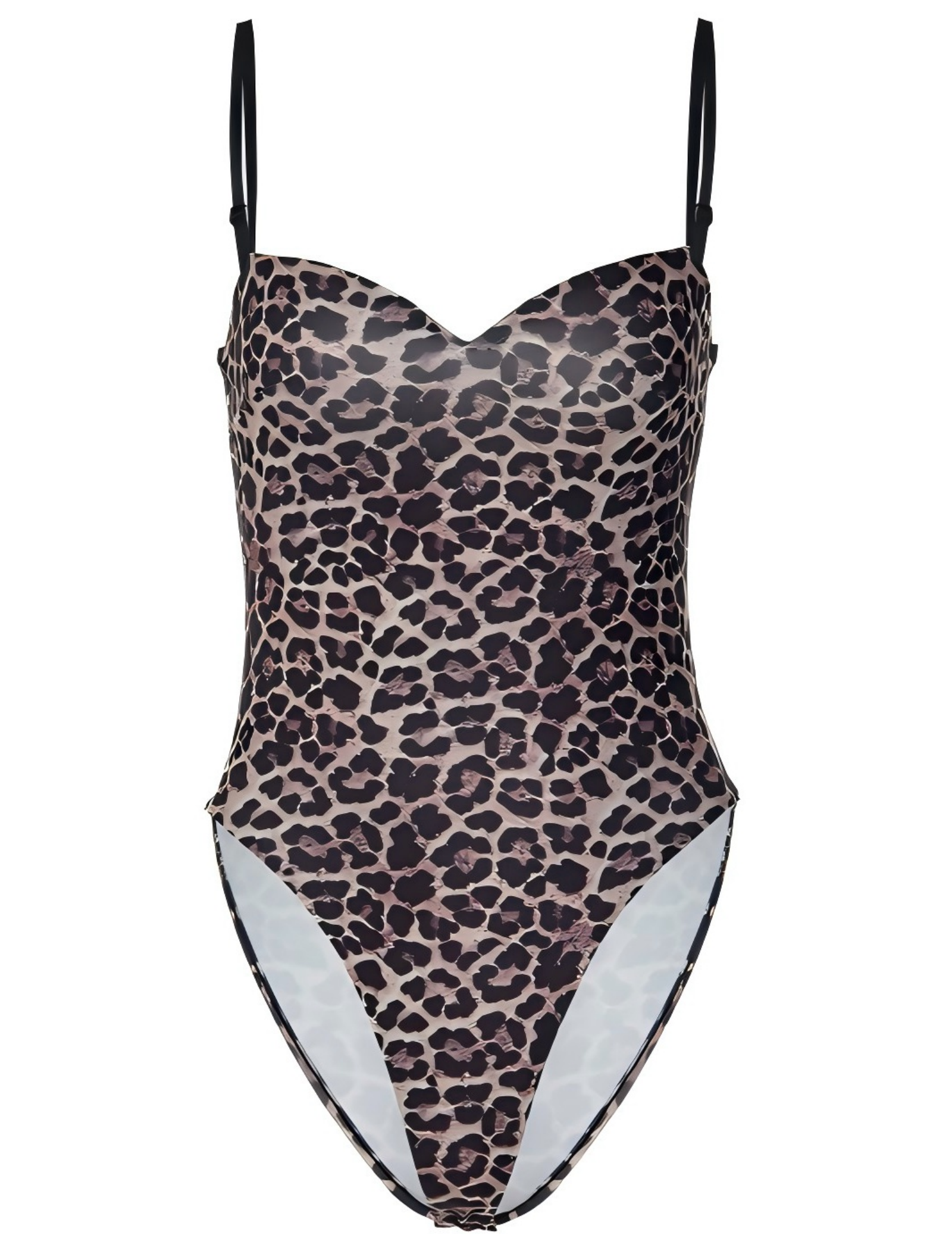 Leopard Print Sweetheart Neckline Bodysuit