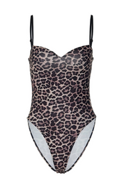 Leopard Print Sweetheart Neckline Bodysuit
