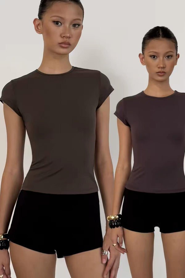 Slim Fit Crew Neck Short Sleeve T-Shirt