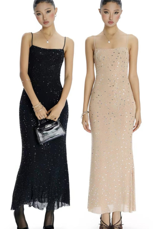 Sparkly Sequin Cami Maxi Dress