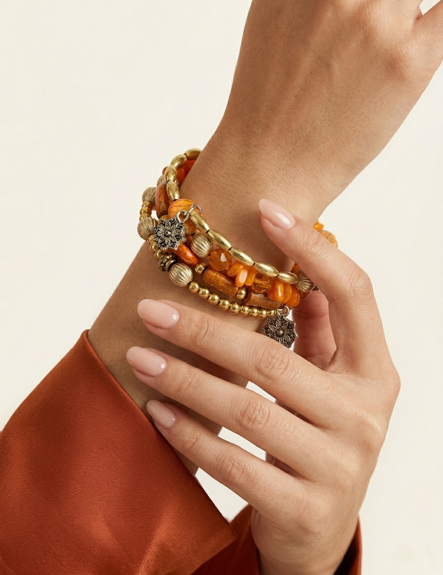 vintage-gypsy-layered-beaded-bracelet-boho-orange-gold-jewelry-main_AB001_2.png