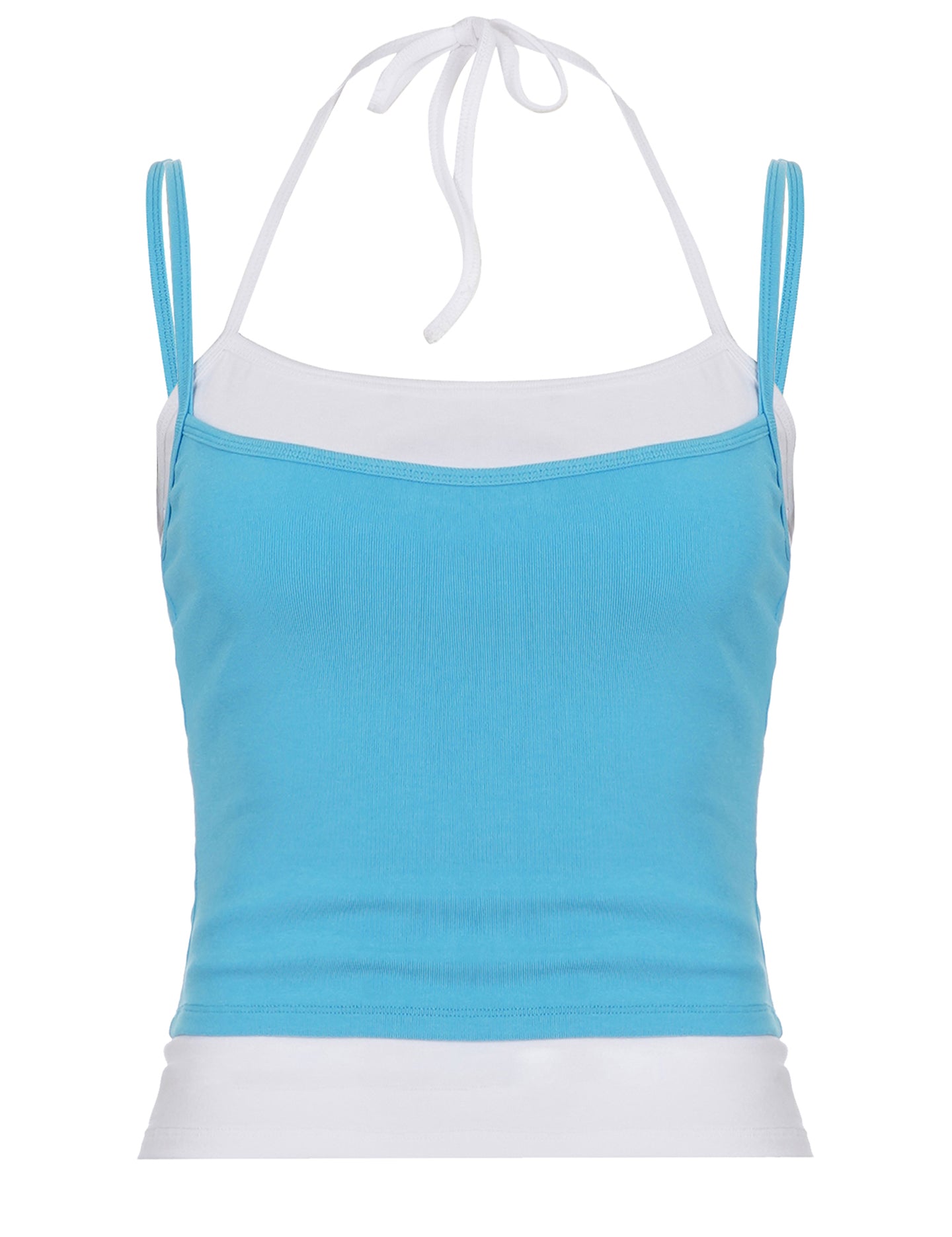 Y2K Two Piece Layered Halter Camisole Top
