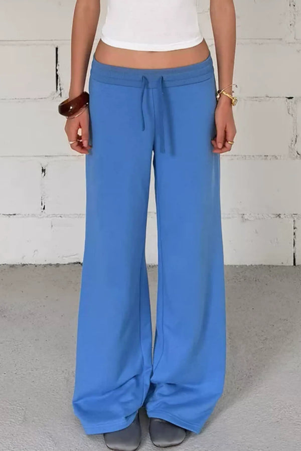 Y2K Wide Leg Blue Sweatpants