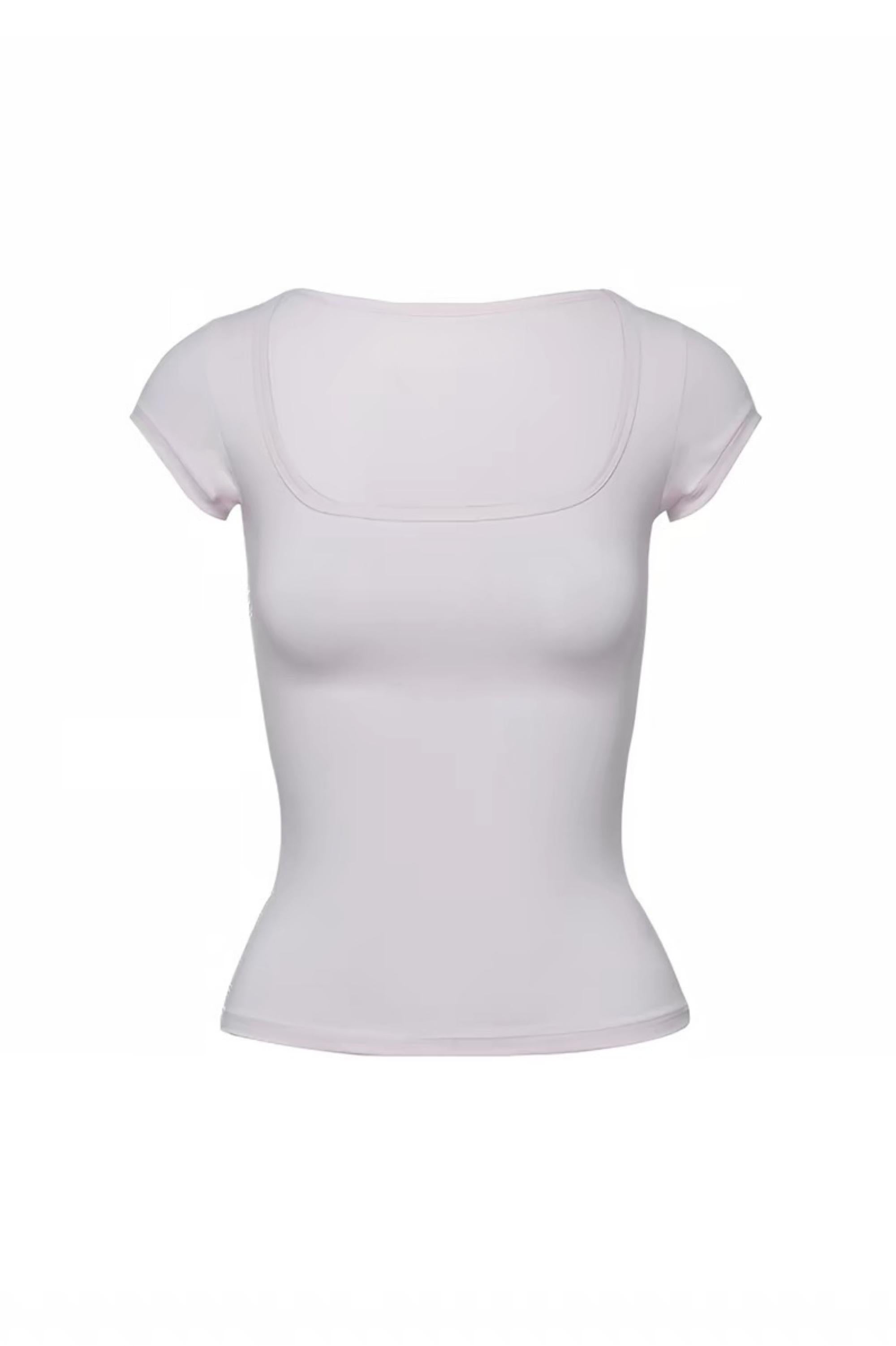 Scoop Neck Slim Fit Short Sleeve Baby Tee